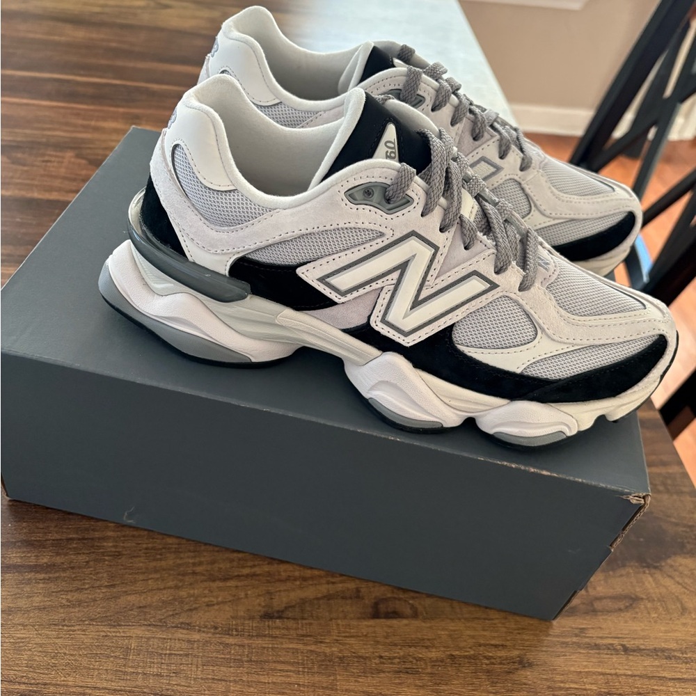 New Balance White and Black Athletic Shoes